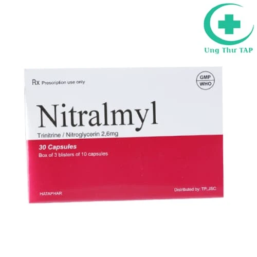 Nitralmyl 2,6mg Hataphar - Thuốc dự phòng cơn đau thắt ngực