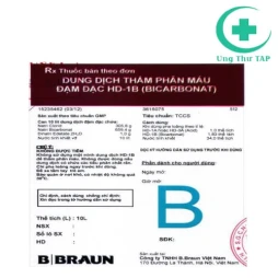Dung dịch thẩm phân máu đậm đặc HD - 1B (bicarbonat) B.Braun