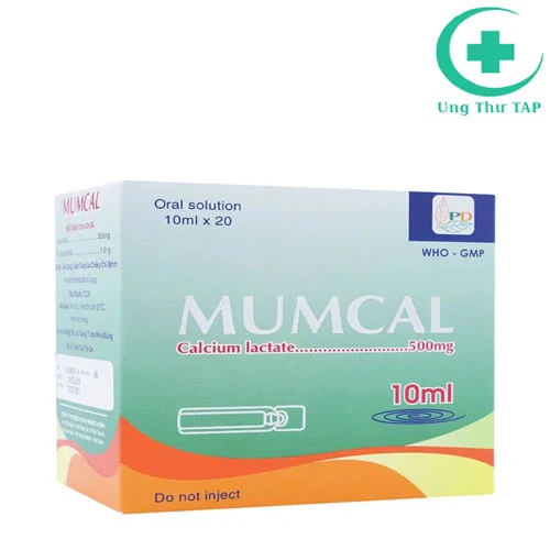 Mumcal 500mg/10ml - Thuốc điều trị và ngăn ngừa thiếu hụt calci