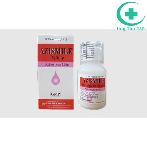 Azismile 200mg/5ml (chai 15ml) - Điều trị viêm họng, viêm xoang