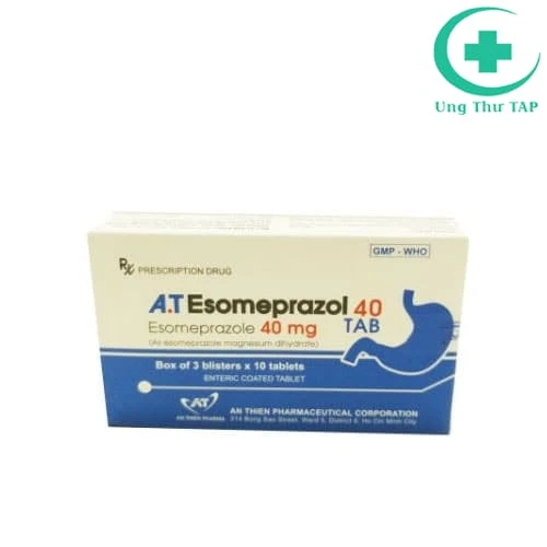 A.T Esomeprazol 40 tab - Điều trị trào ngược dạ dày thực quản