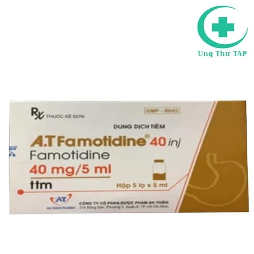 A.T Famotidine 40 inj - Thuốc điều trị loét dạ dày hiệu quả