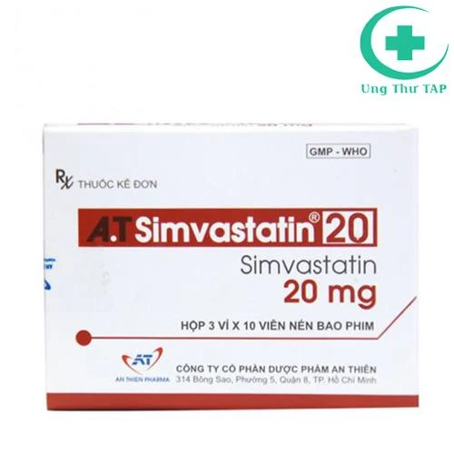 A.T Simvastatin 20 - Thuốc điều trị tăng Cholesterol trong máu