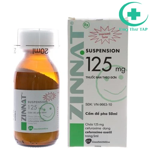 Zinnat Suspension 1250mg/50ml - Thuốc điều trị nhiễm khuẩn
