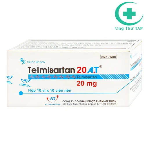 Telmisartan 20 A.T - Thuốc trị tăng huyết áp và ngừa tim mạch
