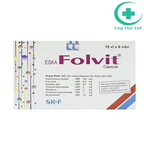 Eskafolvit Capsule - Thuốc điều trị thiếu acid folic hiệu quả