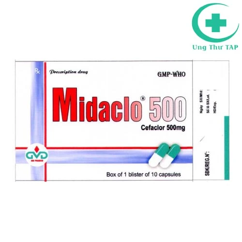 Midaclo 500 - Kháng sinh cho đường hô hấp,tiết niệu và da