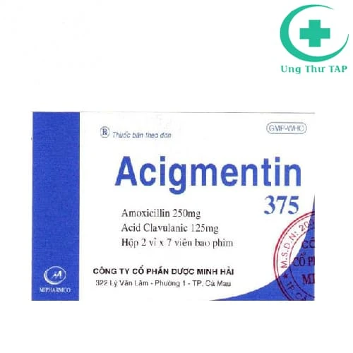Acigmentin 375 Mipharmco - Thuốc điều trị nhiễm khuẩn