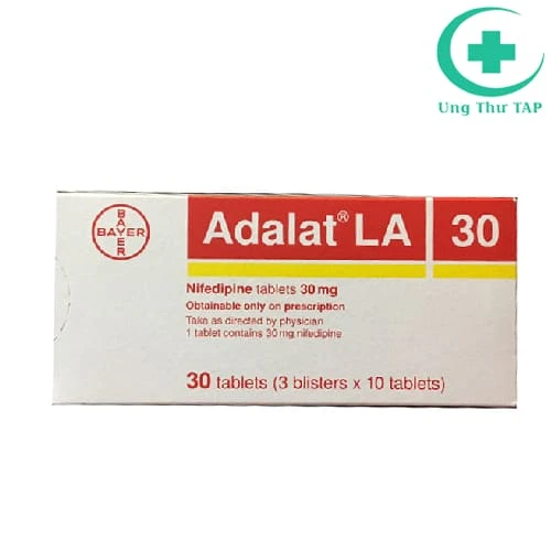Adalat LA 30mg Bayer - Điều trị tăng huyết áp, đau thắt ngực