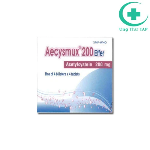 AECYSMUX 200 EFFER - Thuốc tiêu chất nhầy đường hô hấp