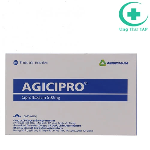 Agicipro 500mg Agimexpharm - Thuốc điều trị viêm, nhiễm khuẩn