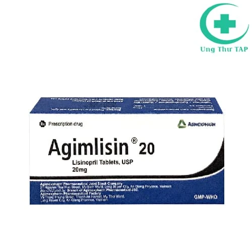 Agimlisin 20 Agimexpharm - Thuốc điều trị tăng huyết áp