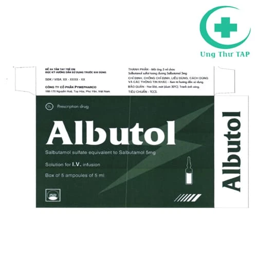 Albutol 5mg - Thuốc điều trị nghẽn đường hô hấp của Pymepharco