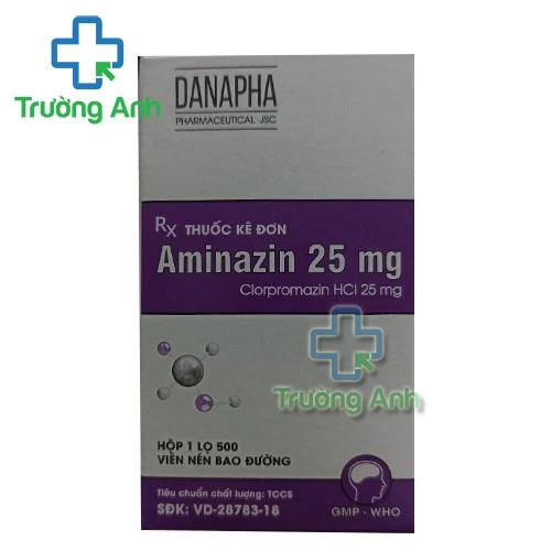 Aminazin 25mg - Thuốc điều trị tâm thần phân liệt của Danapha