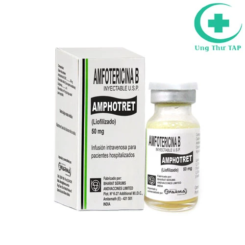 Amphotret 50mg (Amphotericin B) - Thuốc trị nhiễm nấm của Ấn Độ