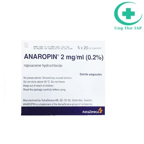 Anaropin 2mg/ml - Thuốc gây tê ngoài màng cứng trong phẫu thuật