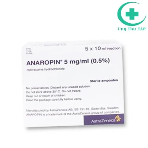 Anaropin Inj. 5mg/ml 10ml 5's-  Dung dịch gây mê, tê Thụy Điển