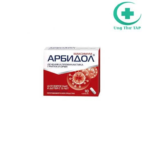 Arbidol (màu đỏ) Nga - Thuốc kháng virus cho người từ 12 tuổi