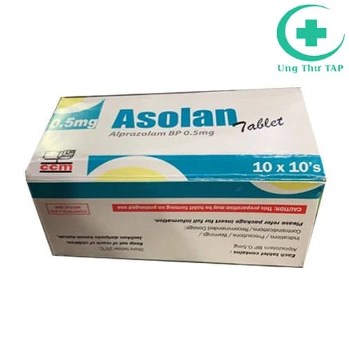 Asolan Tablet (Alprazolam BP 0.5mg) - Thuốc chống trầm cảm