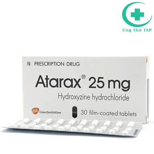 Atarax 25mg - Thuốc làm giảm triệu chứng lo âu và căng thẳng