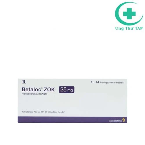 Betaloc Zok 25mg Tab - Thuốc điều trị tăng áp huyết, suy tim