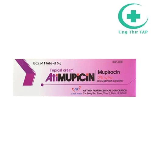 Atimupicin 100mg/5g Mupirocin - Thuốc điều trị viêm da hiệu quả