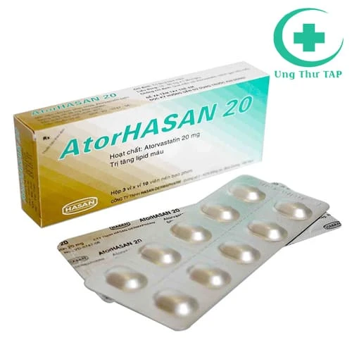 Atorhasan 20mg - Thuốc điều trị tăng cholesterol máu