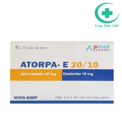 Atorpa-E 20/10 Apimed - Thuốc điều trị tăng cholesterol máu