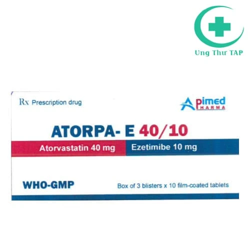 Atorpa- E 40/10 - Thuốc điều trị tăng cholesterol máu hiệu quả