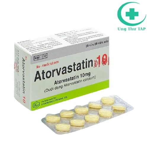 Atorvastatin 10 Khapharco - Thuốc điều trị  tăng cholesterol