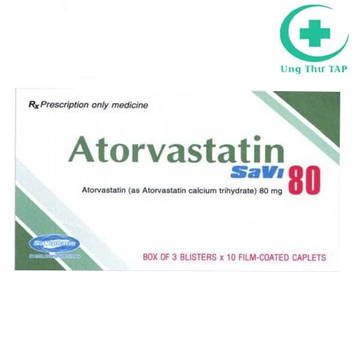 Atorvastatin SaVi 80mg - Thuốc điều trị tăng Cholesterol máu