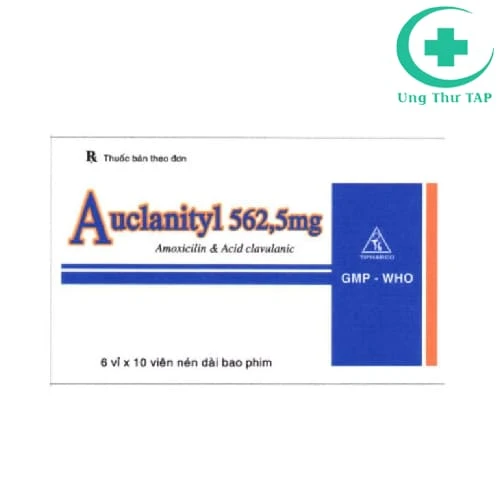 Auclanityl 562,5mg Tipharco (viên) - Điều trị viêm, nhiễm khuẩn