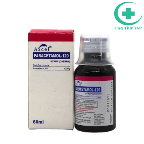 Axcel Paracetamol-120 syrup (Cherry) Kotra Pharma - Giúp giảm đau