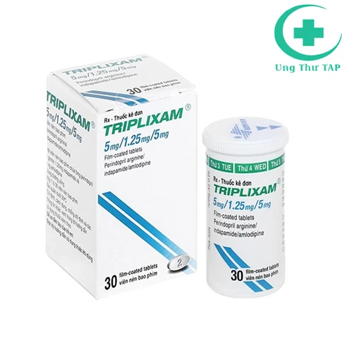 Triplixam 5mg/1.25mg/5mg - Thuốc điều trị tăng huyết áp