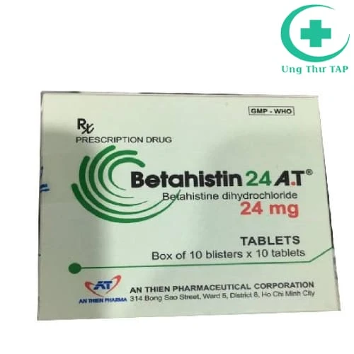 Betahistin 24 A.T - Thuốc điều trị chóng mặt do tiền đình