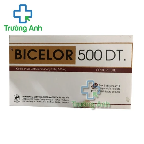 Bicelor 500 DT. - Thuốc điều trị viêm xoang cấp, viêm amidan