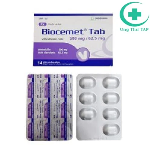 Biocemet tab 500mg/62,5mg - Thuốc điều trị nhiễm khuẩn của Imexpharm