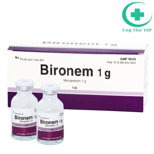 Bironem 1g - Thuốc điều trị nhiễm khuẩn cho cả người lớn và trẻ em