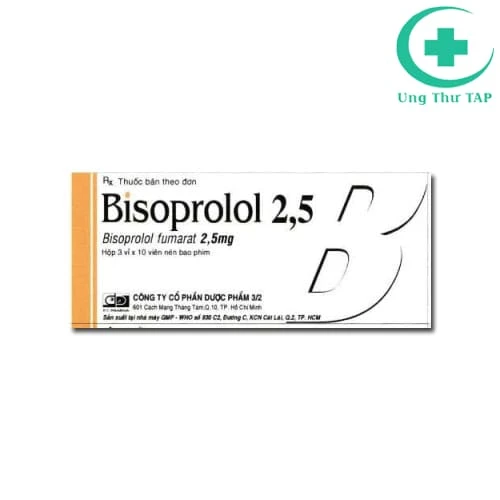 Bisoprolol 2,5 F.T.Pharma - Thuốc điều trị tăng huyết áp