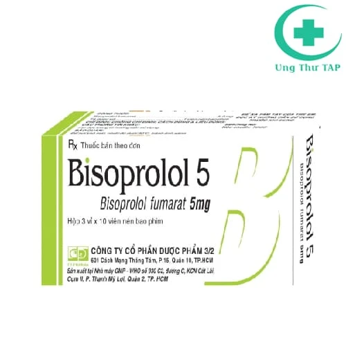 Bisoprolol 5 F.T.Pharma - Thuốc điều trị tăng huyết áp hiệu quả