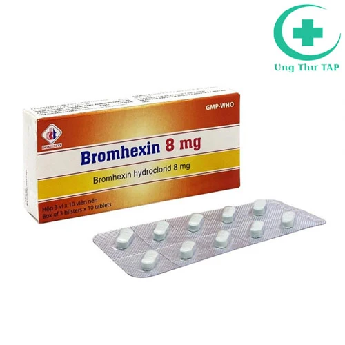 Bromhexin 8mg Khapharco - Thuốc điều trị ho, long đờm