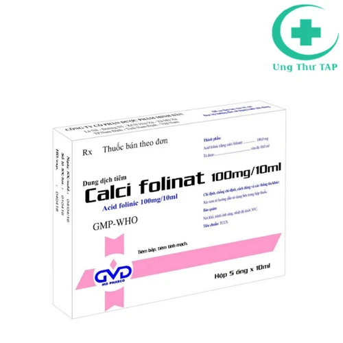 Calci folinat 100mg/10ml - Thuốc điều trị rối loạn tế bào máu