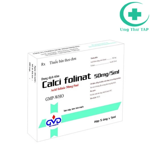 Calci Folinat 50mg/5ml - Thuốc điều trị ngộ độc hiệu quả