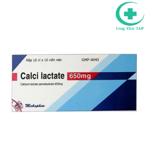 Calci Lactate 650mg - Thuốc hỗ trợ bổ sung canxi