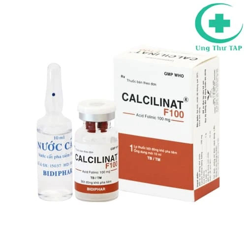Calcilinat F100 Bidiphar - Thuốc điều trị ngộ độc do các chất đối kháng acid folic