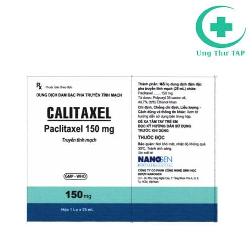 Calitaxel 150mg - Thuốc trị ung thư khi kết hợp với thuốc khác