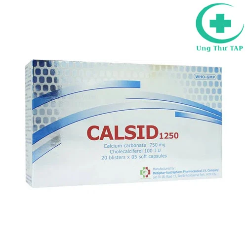 Calsid 1250 - Thuốc bổ xung canxi, phòng và trị loãng xương