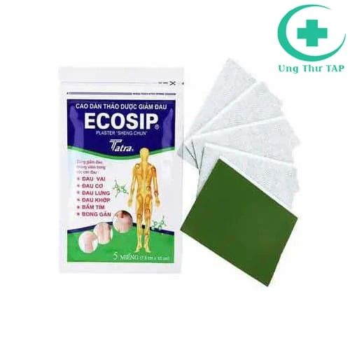 Cao dán Ecosip thảo dược - Miếng dán điều trị bầm tím, bong gân
