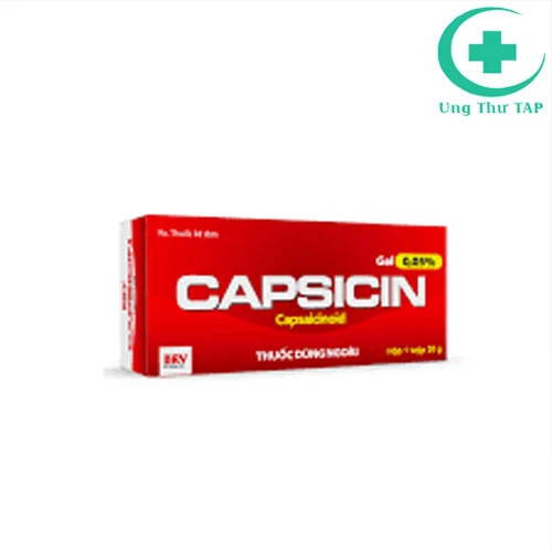 Capsicin gel 0,05% - Thuốc điều trị các bệnh viêm khớp