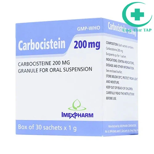 Carbocistein 200mg - Thuốc điều trị viêm đường hô hấp hiệu quả